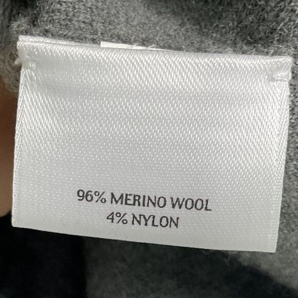 Eileen Fisher Petite Gray Merino Wool Double Breasted Coat, Petite Large - Picture 7 of 8